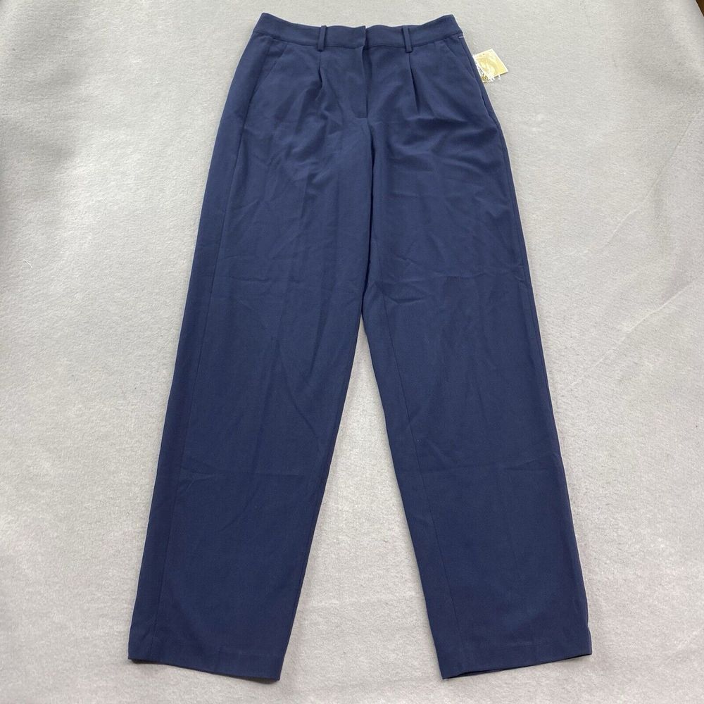 Michael Kors Pants Womens 4 Blue Single Pleat Career Pant